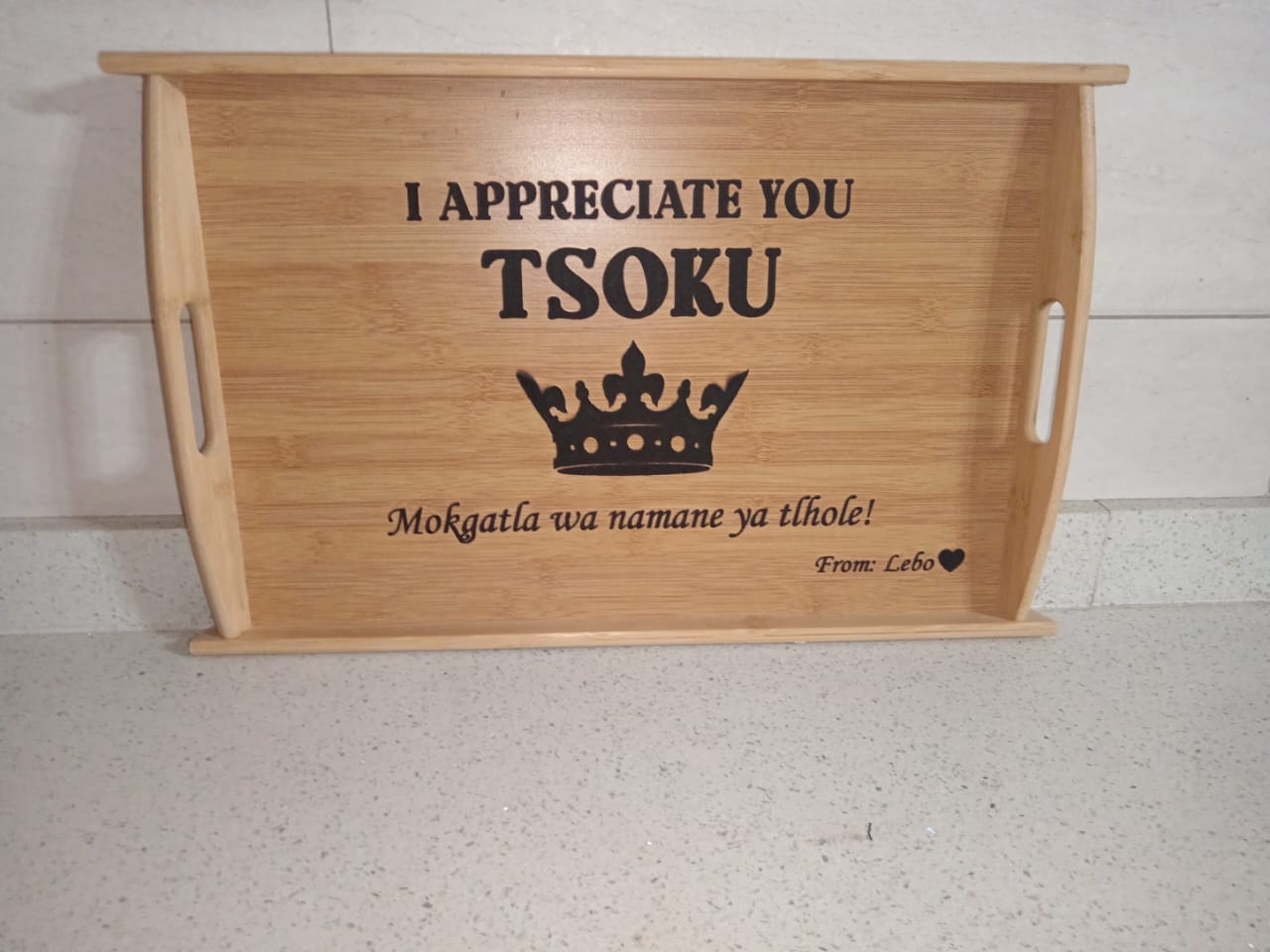 Personalized Engraved Tray