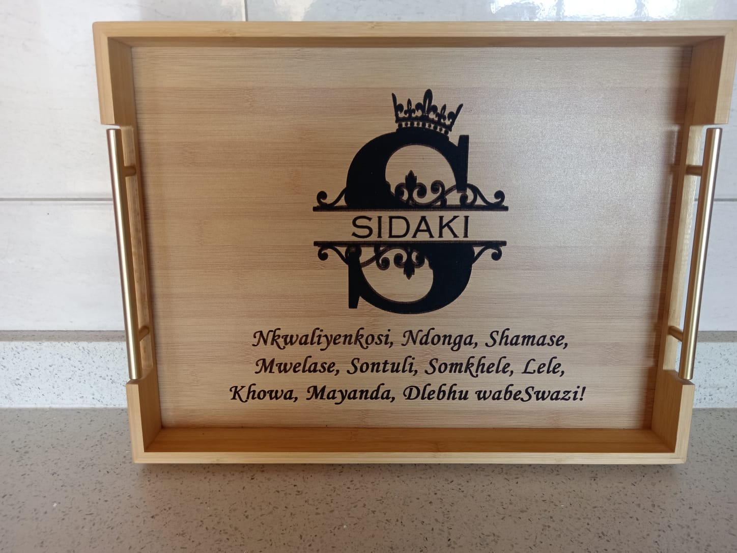 Personalized Engraved Tray